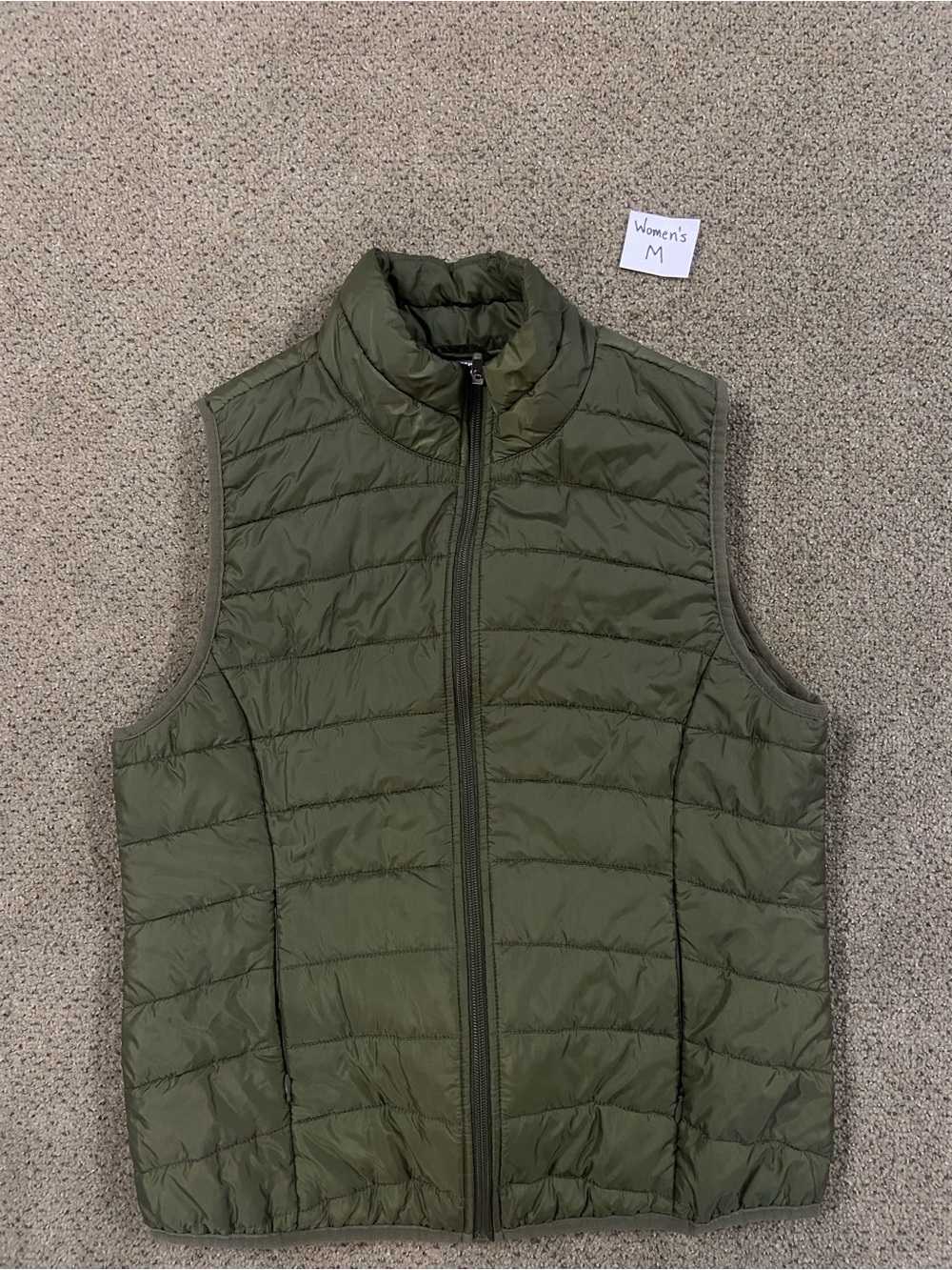 Joe Fresh Olive Green Quilted Puffer Vest